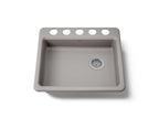 KOHLER K-5479-5U-TRF Riverby 25" Undermount Single-Bowl Kitchen Sink - Truffle