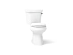 KOHLER K-5481-RA-0 Highline Two-Piece Round-Front Toilet, 1.28 Gpf - White