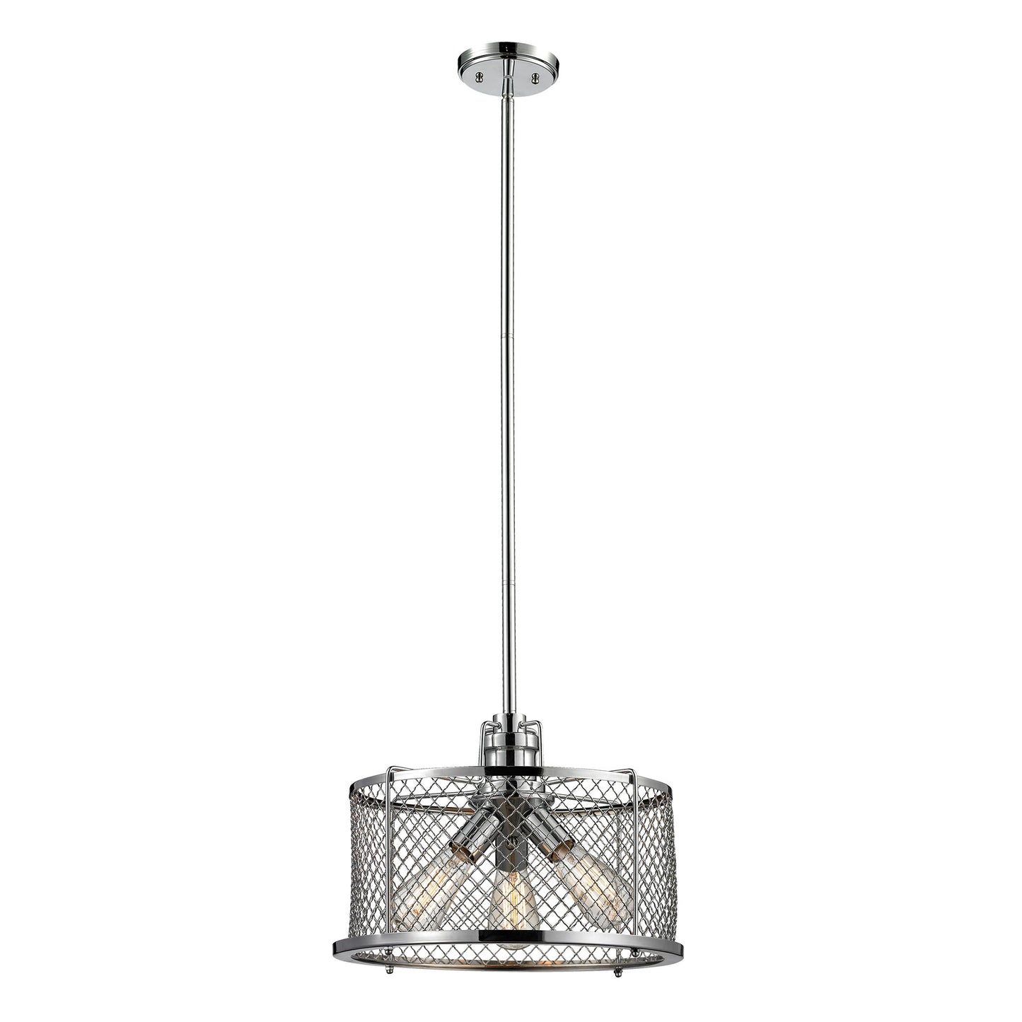 ELK SHOWROOM 55002/3 Brisbane Collection 3-Light Pendant in Polished Chrome