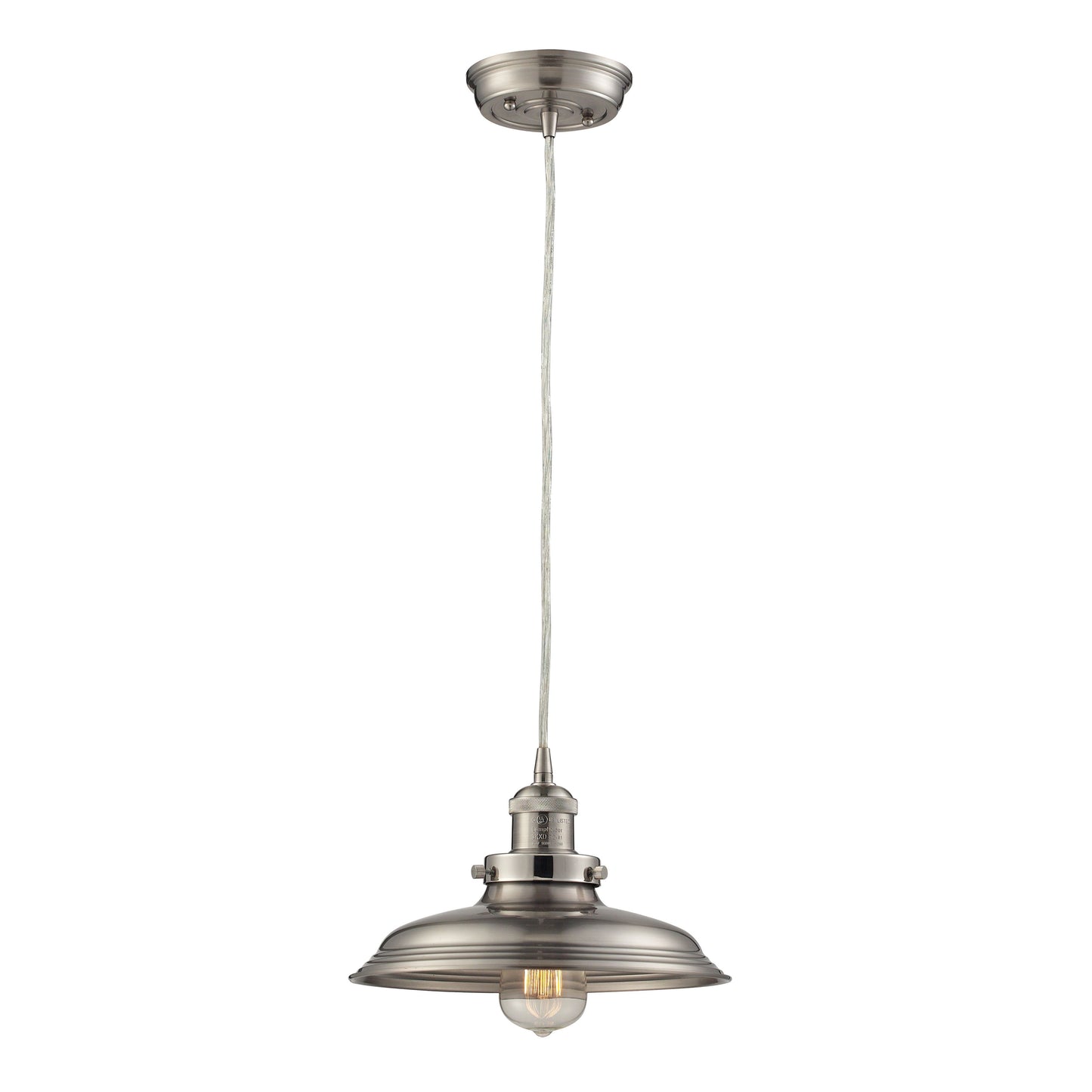 ELK SHOWROOM 55021/1 Newberry 11'' Wide 1-Light Mini Pendant - Satin Nickel