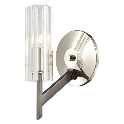 ELK SHOWROOM 55070/1 Aspire 10'' High 1-Light Sconce - Black Nickel with Ribbed Crystal