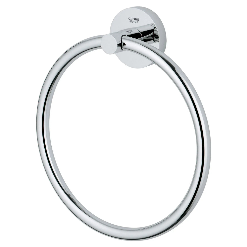 GROHE 40365001 Essentials 8" Towel Ring - Chrome