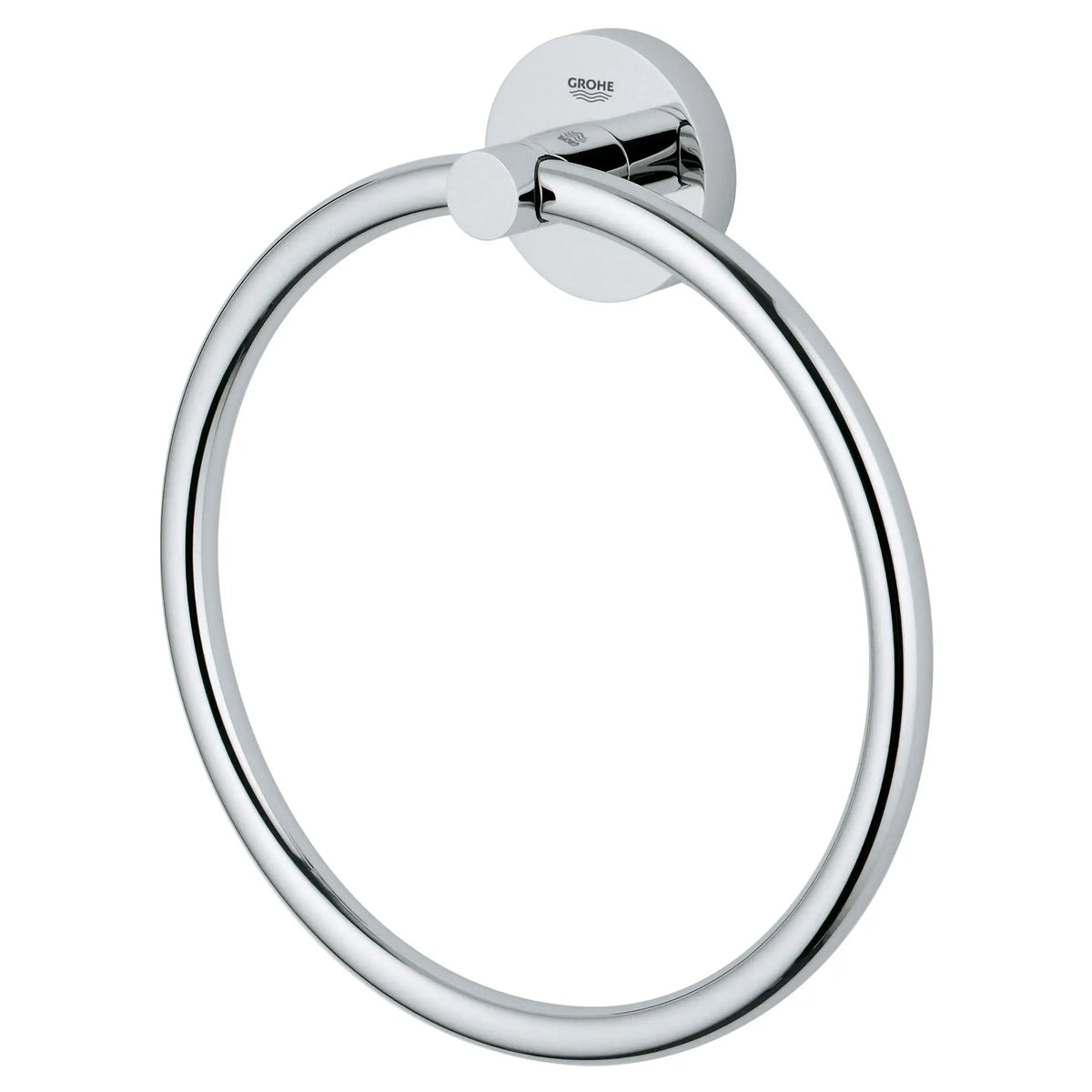 GROHE 40365001 Essentials 8" Towel Ring - Chrome