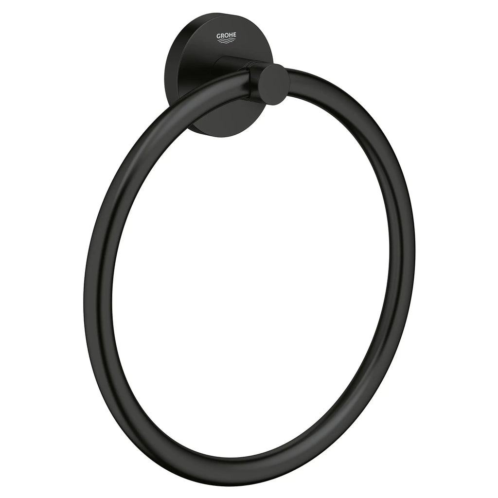 GROHE 403652431 Essentials 8" Towel Ring - Matte Black