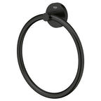 GROHE 403652431 Essentials 8" Towel Ring - Matte Black
