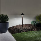 KICHLER 15820AZT27 Stepped Dome 12V 2700K Path Light Textured Architectural Bronze
