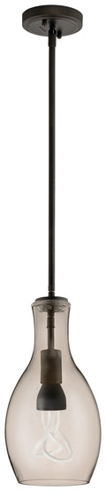 KICHLER 42456OZCP Everly One Light Pendant Olde Bronze