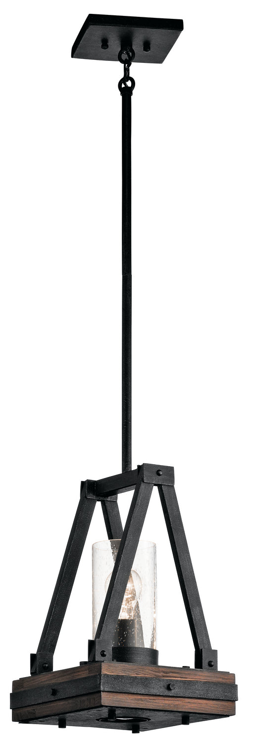 KICHLER 43435AUB Colerne 16.5' 2 Light Pendant With Clear Seeded Glass Auburn Stained