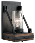 KICHLER 43436AUB Colerne 14.75" 1 Light Wall Sconce With Clear Seeded Glass Classic Pewter