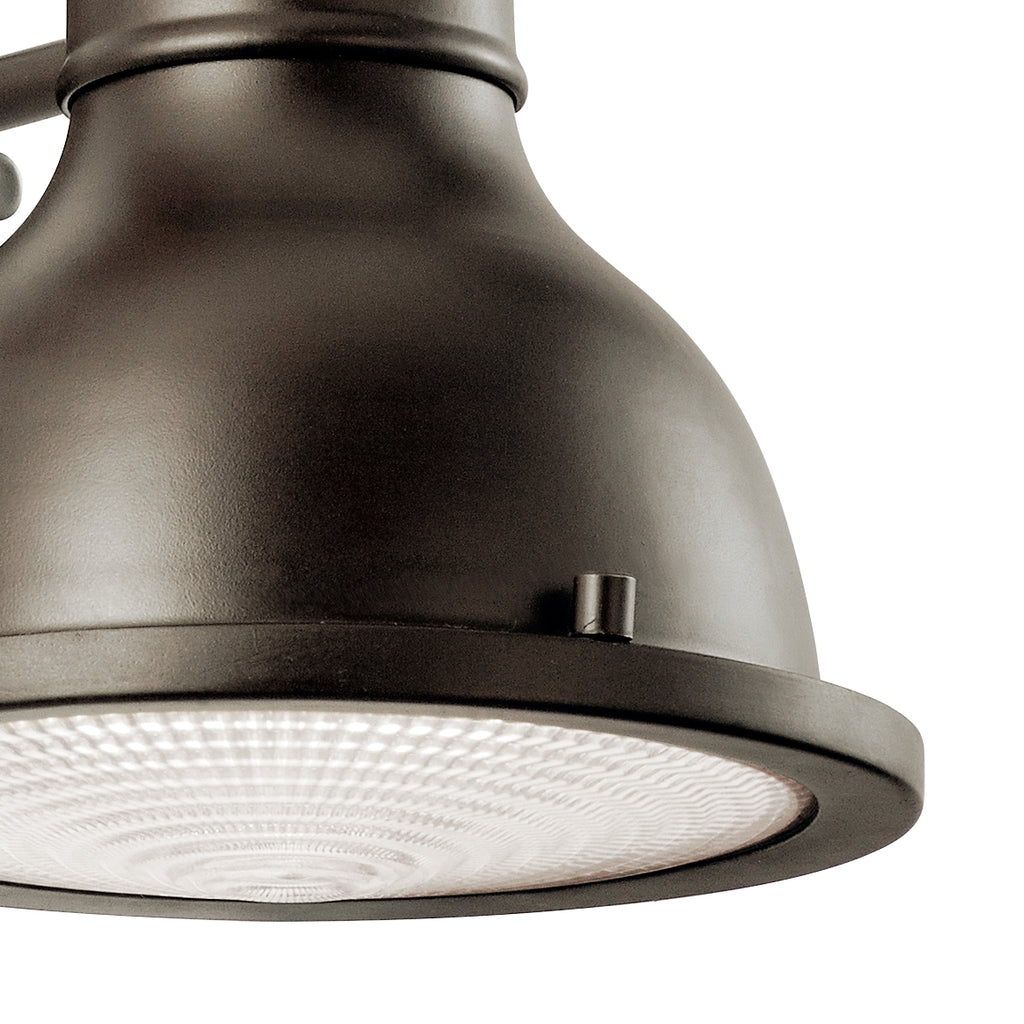 KICHLER 49064OZ Hatteras Bay 8" 1 Light Exterior Wall Light With Clear Fresnel Lens Olde Bronze