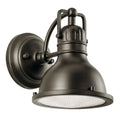 KICHLER 49064OZ Hatteras Bay 8" 1 Light Exterior Wall Light With Clear Fresnel Lens Olde Bronze
