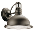 KICHLER 49067OZ Hatteras Bay 10.25" 1 Light Exterior Wall Light With Clear Fresnel Lens Olde Bronze