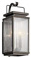 KICHLER 49385OZ Manningham 18.75" 2 Light Outdoor Wall Light In Olde Bronze