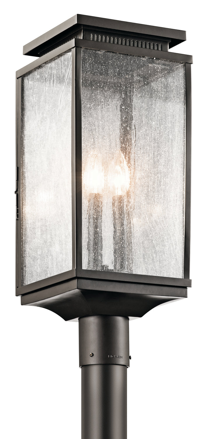 KICHLER 49388OZ Manningham 3 Light Post Light Olde Bronze