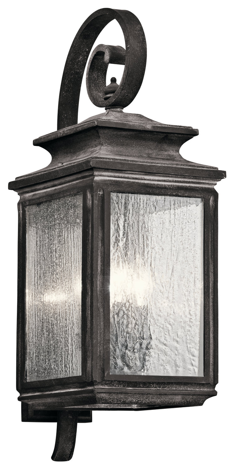 KICHLER 49503WZC Wiscombe Park 26.25" 4 Light Outdoor Wall Light With Clear Seeded Glass In Weathered Zinc