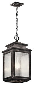 KICHLER 49505WZC Wiscombe Park 4 Light Pendant Weathered Zinc