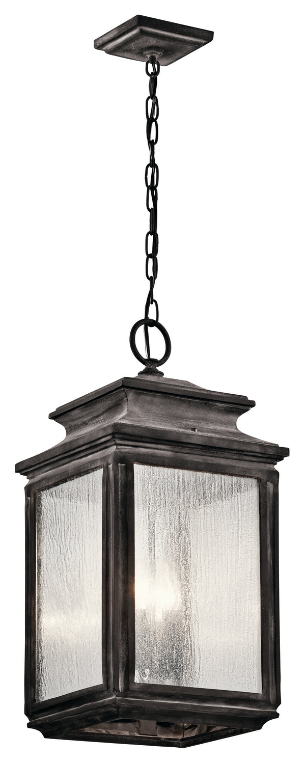 KICHLER 49505WZC Wiscombe Park 4 Light Pendant Weathered Zinc