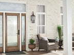 KICHLER 49513OZ Rochdale 24.75" 2 Light Outdoor Wall Light With Rain Glass In Olde Bronze