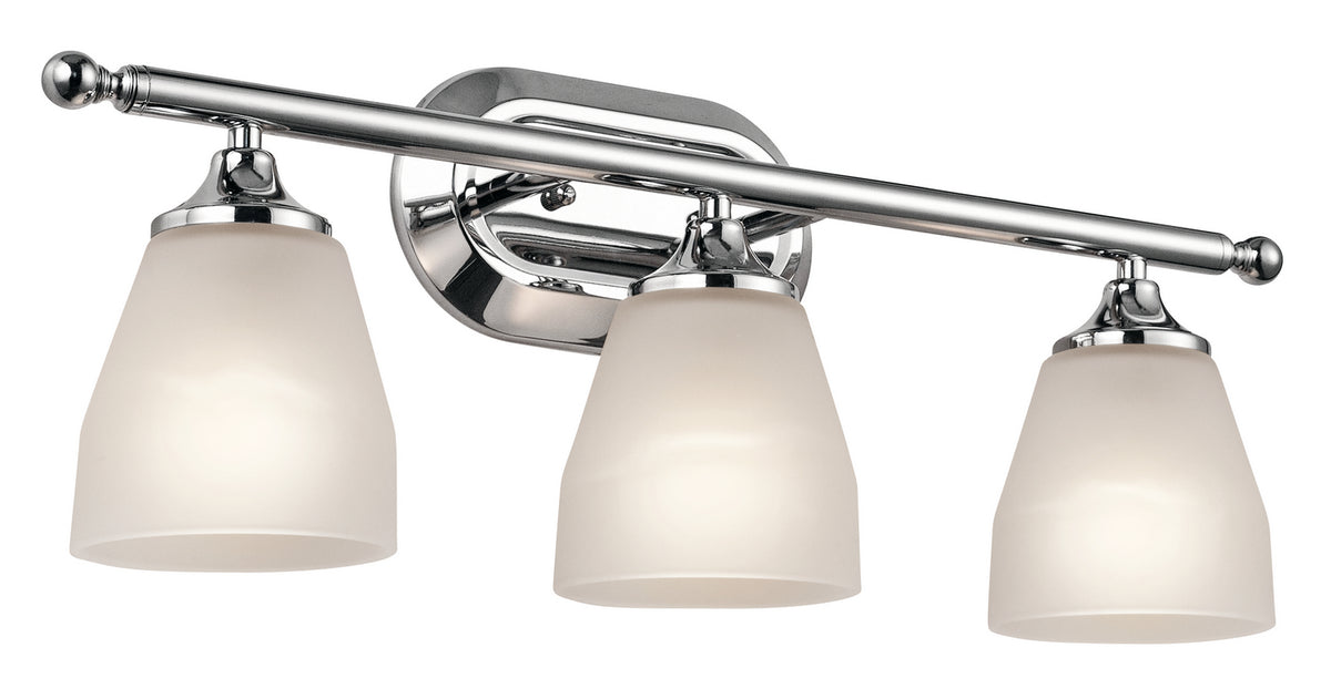 KICHLER 5448CH Ansonia Three Light Bath Chrome