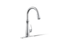 KOHLER K-560-CP Bellera Pull-Down Kitchen Sink Faucet With Three-Function Sprayhead - Polished Chrome