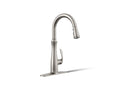 KOHLER K-560-VS Bellera Pull-Down Kitchen Sink Faucet With Three-Function Sprayhead - Vibrant Stainless