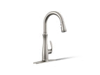 KOHLER K-560-VS Bellera Pull-Down Kitchen Sink Faucet With Three-Function Sprayhead - Vibrant Stainless