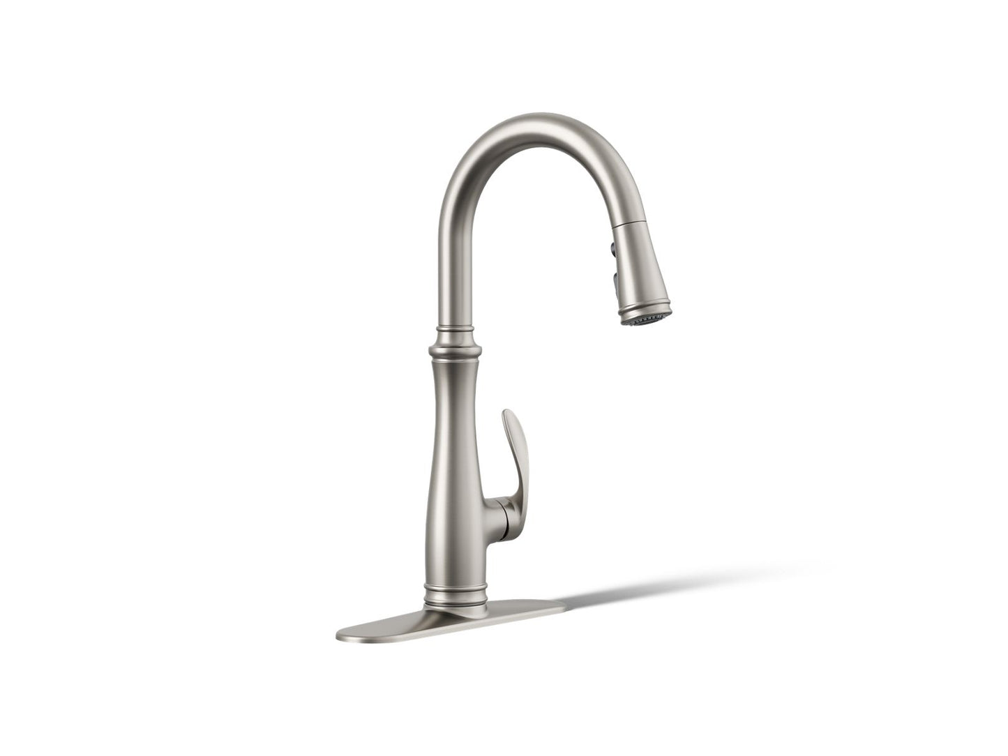 KOHLER K-560-VS Bellera Pull-down kitchen sink faucet with three-function sprayhead - Vibrant Stainless