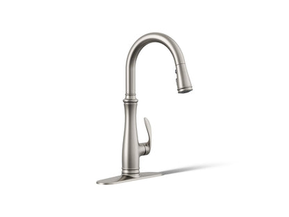 KOHLER K-560-VS Bellera Pull-down kitchen sink faucet with three-function sprayhead - Vibrant Stainless
