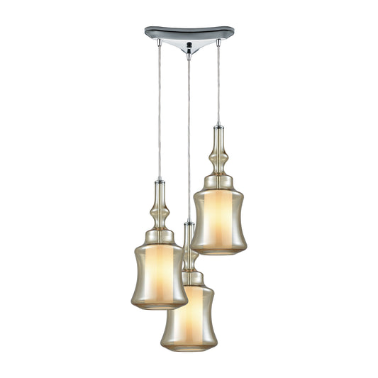 ELK SHOWROOM 56502/3 Alora 10'' Wide 3-Light Mini Pendant - Polished Chrome