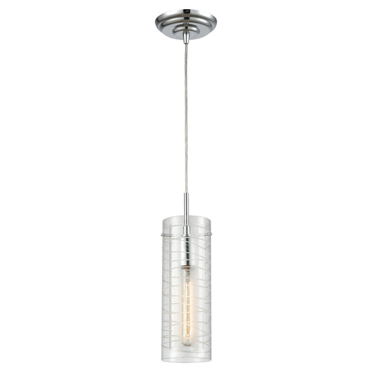 ELK SHOWROOM 56595/1 Swirl 5'' Wide 1-Light Pendant - Polished Chrome