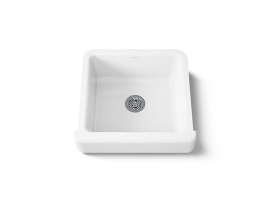 KOHLER K-5664-0 Whitehaven 23-1/2" undermount single-bowl farmhouse kitchen sink - White