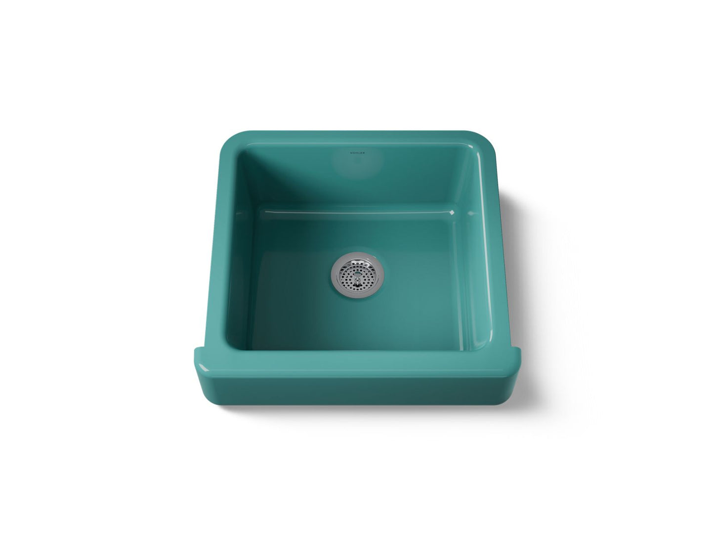 KOHLER K-5664-17 Whitehaven 23-1/2" undermount single-bowl farmhouse kitchen sink - Teal