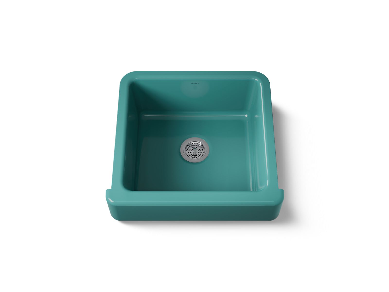 KOHLER K-5664-17 Whitehaven 23-1/2" undermount single-bowl farmhouse kitchen sink - Teal