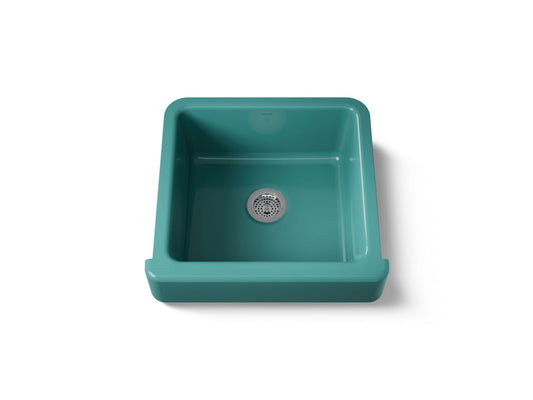 KOHLER K-5664-17 Whitehaven 23-1/2" undermount single-bowl farmhouse kitchen sink - Teal