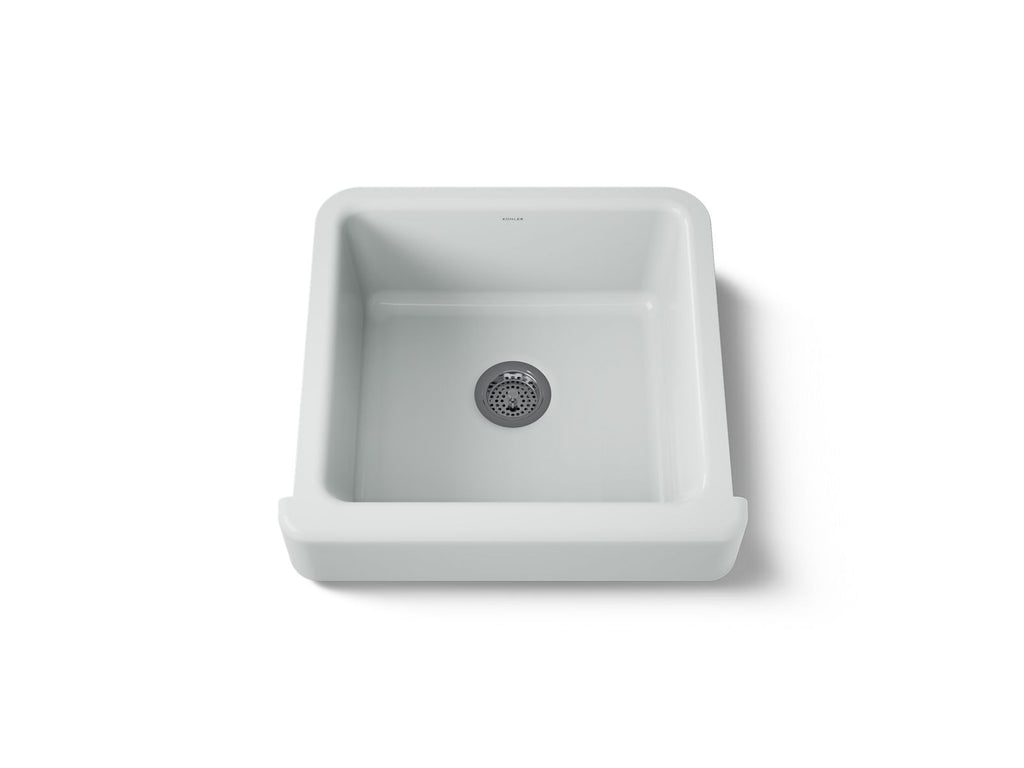 KOHLER K-5664-95 Whitehaven 23-1/2" Undermount Single-Bowl Farmhouse Kitchen Sink - Ice Grey