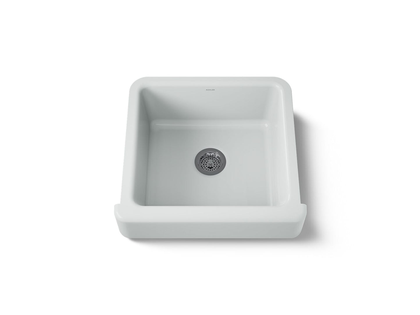 KOHLER K-5664-95 Whitehaven 23-1/2" undermount single-bowl farmhouse kitchen sink - Ice Grey