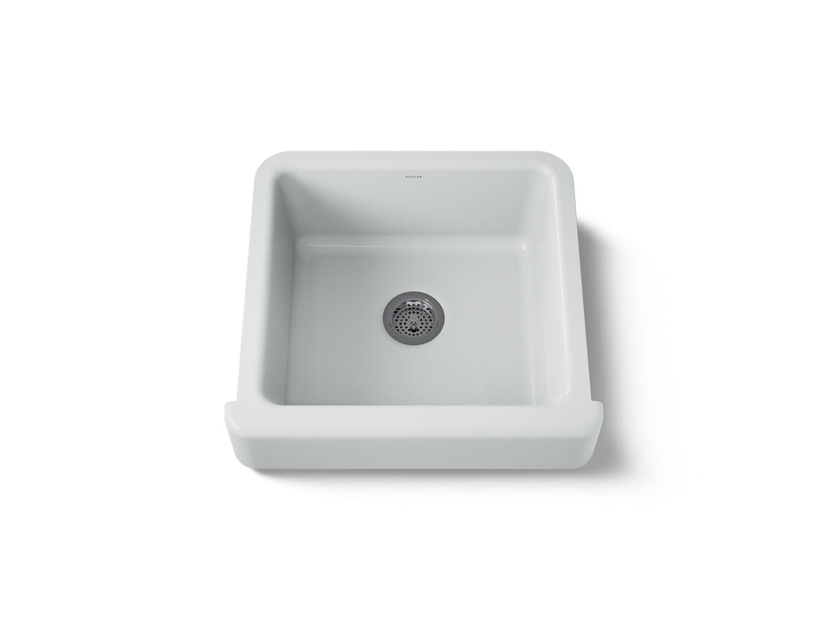 KOHLER K-5664-95 Whitehaven 23-1/2" Undermount Single-Bowl Farmhouse Kitchen Sink - Ice Grey