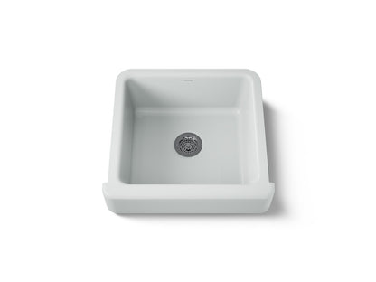 KOHLER K-5664-95 Whitehaven 23-1/2" undermount single-bowl farmhouse kitchen sink - Ice Grey