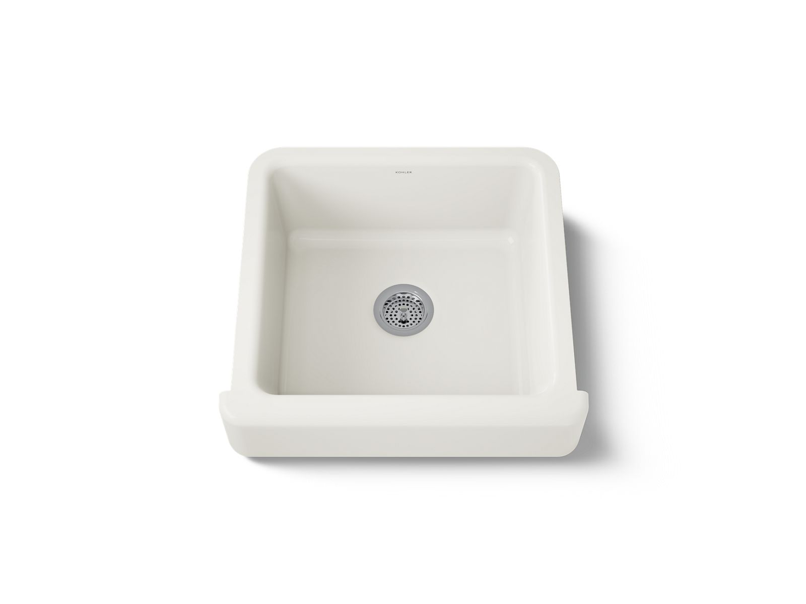 KOHLER K-5664-96 Whitehaven 23-1/2" Undermount Single-Bowl Farmhouse Kitchen Sink - Biscuit