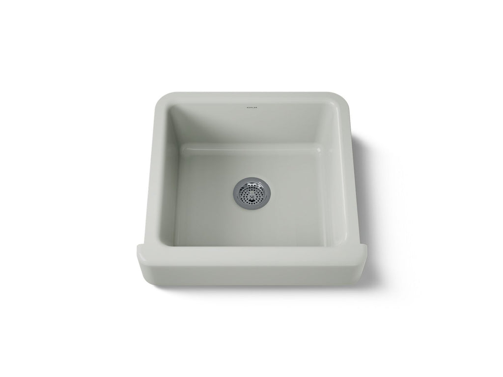 KOHLER K-5664-FF Whitehaven 23-1/2" Undermount Single-Bowl Farmhouse Kitchen Sink - Sea Salt