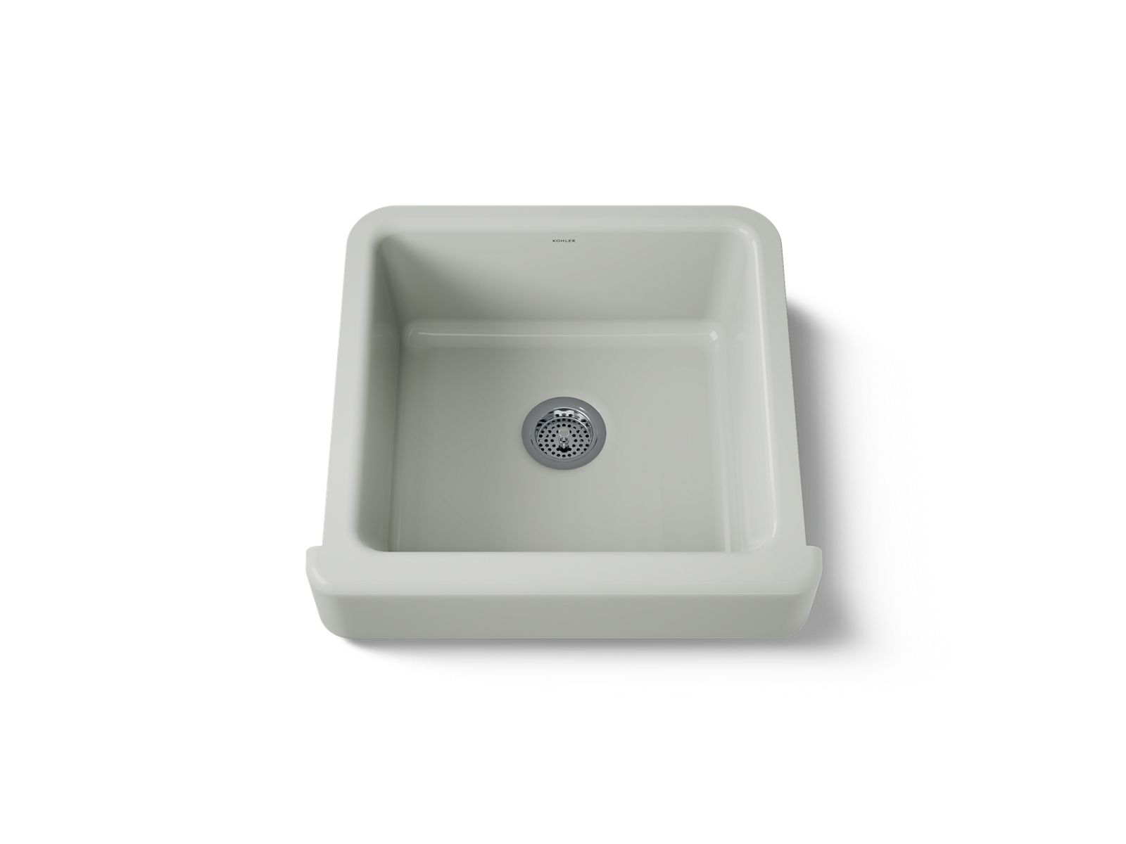 KOHLER K-5664-FF Whitehaven 23-1/2" Undermount Single-Bowl Farmhouse Kitchen Sink - Sea Salt