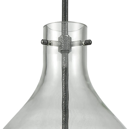 ELK SHOWROOM 56640/1 Sunderland 12'' Wide 1-Light Mini Pendant - Silvered Graphite