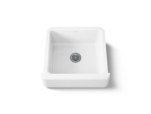 KOHLER K-5665-0 Whitehaven 23-1/2" undermount single-bowl farmhouse kitchen sink - White