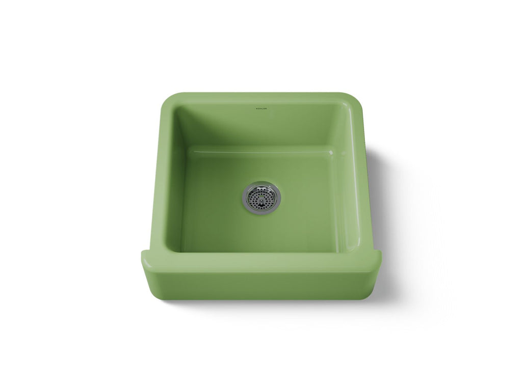 KOHLER K-5665-34 Whitehaven 23-1/2" Undermount Single-Bowl Farmhouse Kitchen Sink - Fresh Green