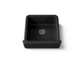 KOHLER K-5665-7 Whitehaven 23-1/2" Undermount Single-Bowl Farmhouse Kitchen Sink - Black Black