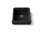 KOHLER K-5665-7 Whitehaven 23-1/2" Undermount Single-Bowl Farmhouse Kitchen Sink - Black Black
