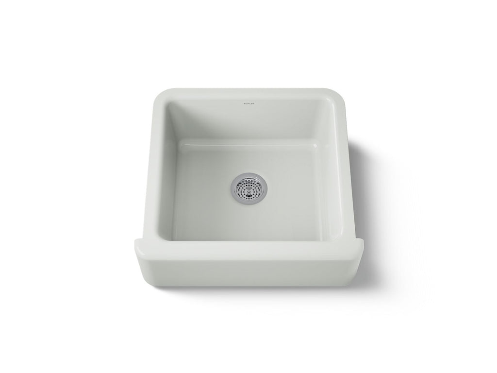 KOHLER K-5665-FF Whitehaven 23-1/2" Undermount Single-Bowl Farmhouse Kitchen Sink - Sea Salt