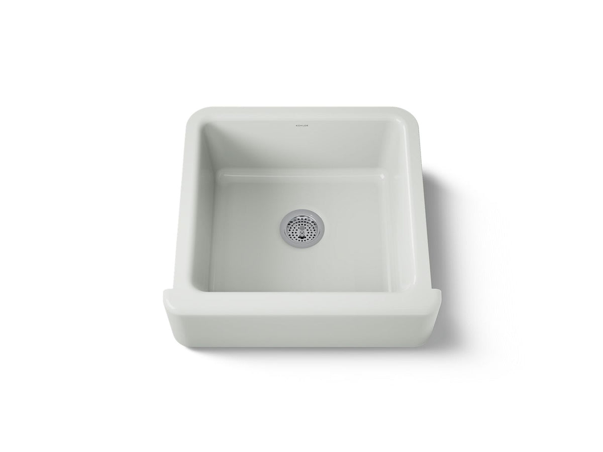 KOHLER K-5665-FF Whitehaven 23-1/2" Undermount Single-Bowl Farmhouse Kitchen Sink - Sea Salt