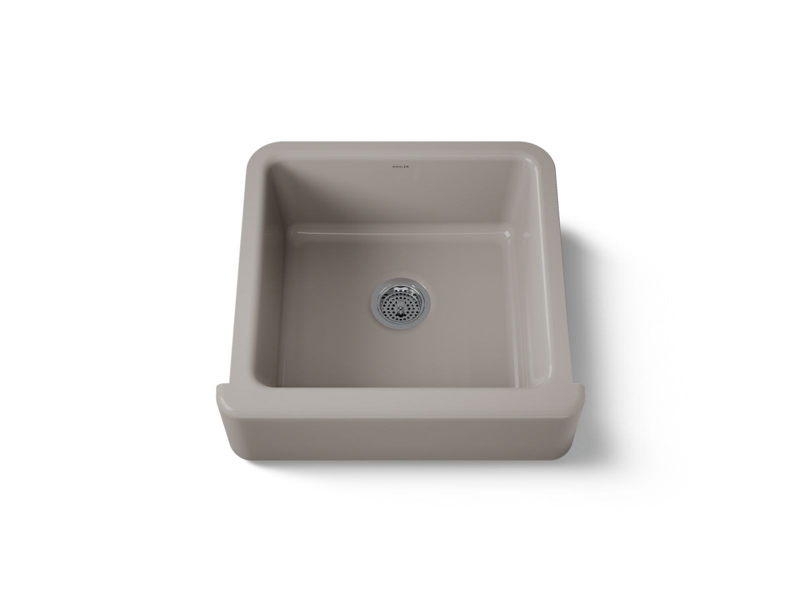 KOHLER K-5665-TRF Whitehaven 23-1/2" Undermount Single-Bowl Farmhouse Kitchen Sink - Truffle