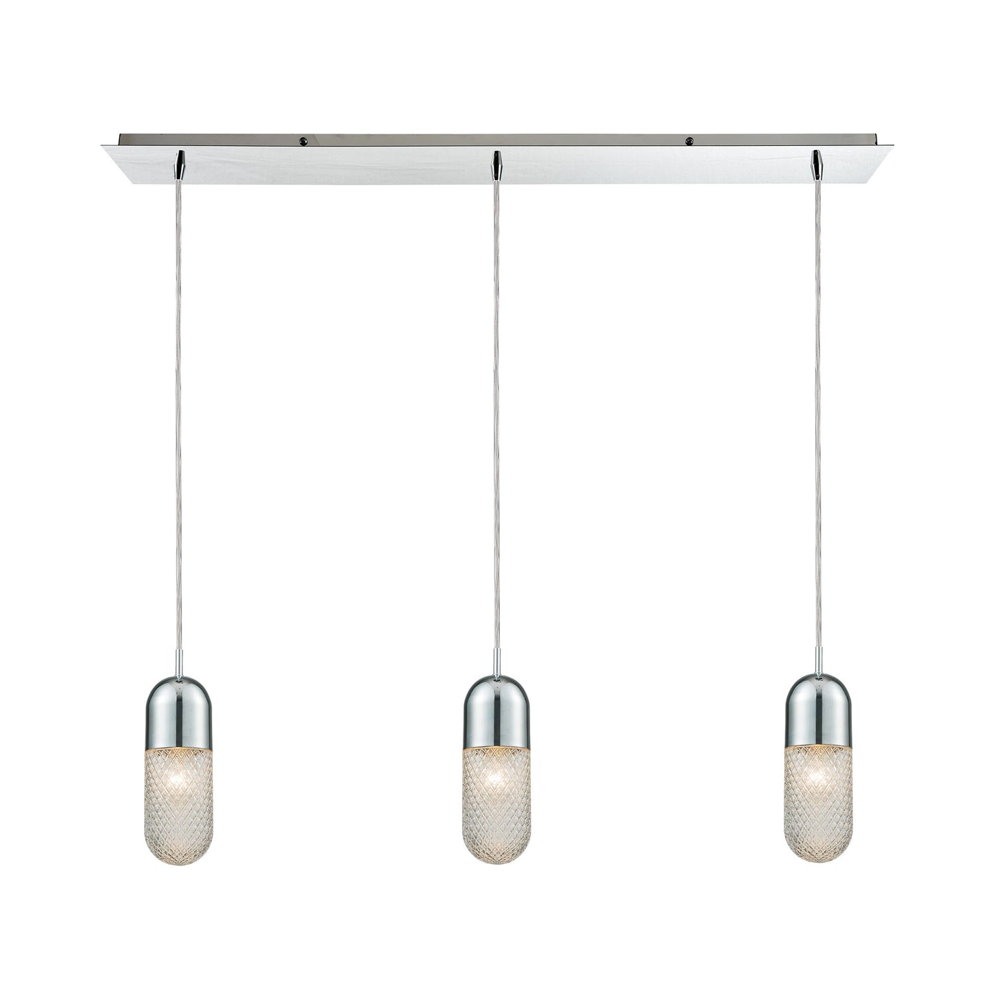 ELK SHOWROOM 56661/3LP Capsula 36'' Wide 3-Light Mini Pendant - Polished Chrome